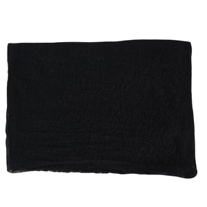 Black cashmere scarf, plain rectangle, neatly folded