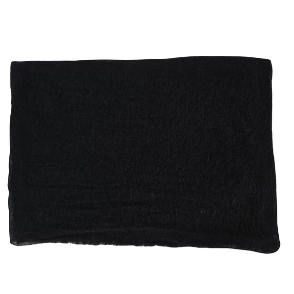 Black cashmere scarf, plain rectangle, neatly folded