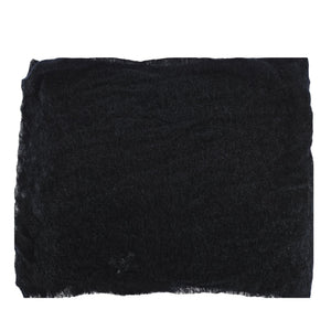 Navy cashmere plain scarf fabric close-up, smooth woven texture