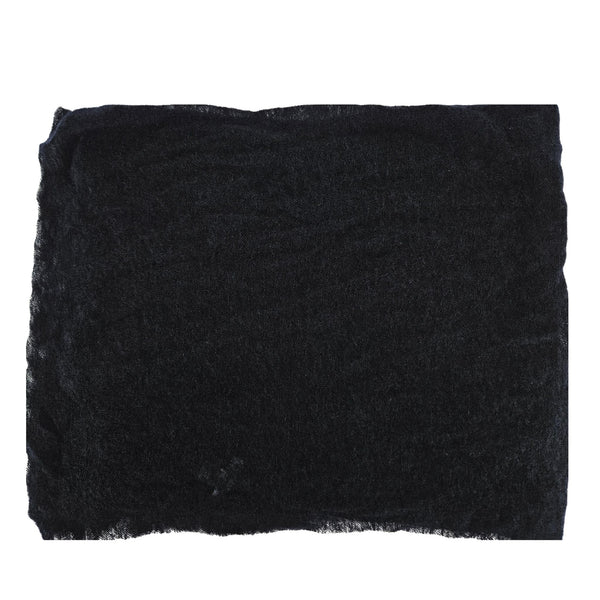 Navy cashmere plain scarf fabric close-up, smooth woven texture