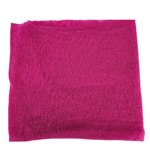 Fuchsia cashmere stole fabric swatch, smooth plain knit with subtle texture