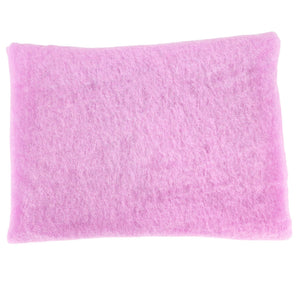 Lavender cashmere scarf folded flat, plain solid color with soft texture