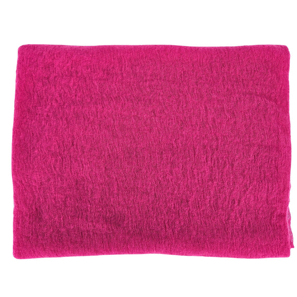 Cashmere plain scarf folded rectangle in berry pink