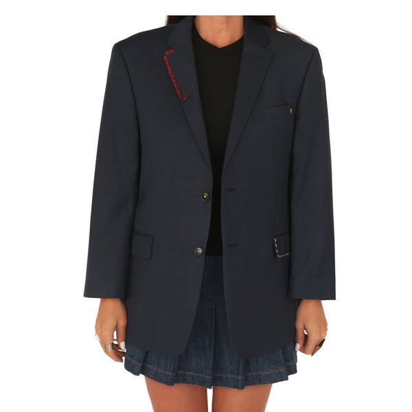 Navy Racing Stripe 7 Blazer