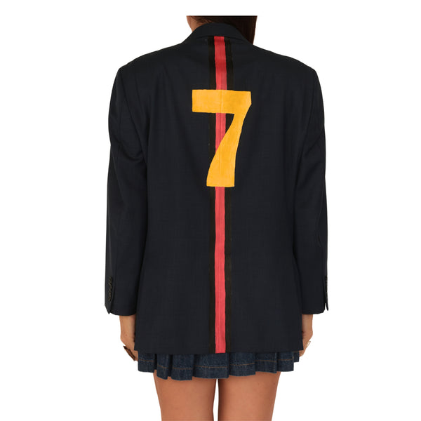 Navy Racing Stripe 7 Blazer