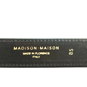 MADISON·MAISON belt stamp: made in Italy, size 85