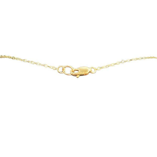 Gold-tone necklace clasp and extender with link chain