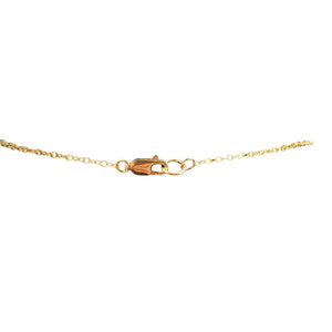 Gold-tone chain necklace with small lobster clasp and ring closure