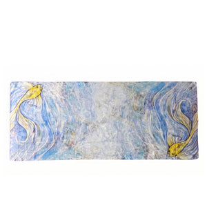 Blue Fan Tail Fish Silk Scarf