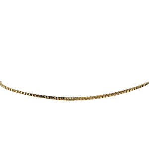 Gold-tone metal belt chain, flat curb links