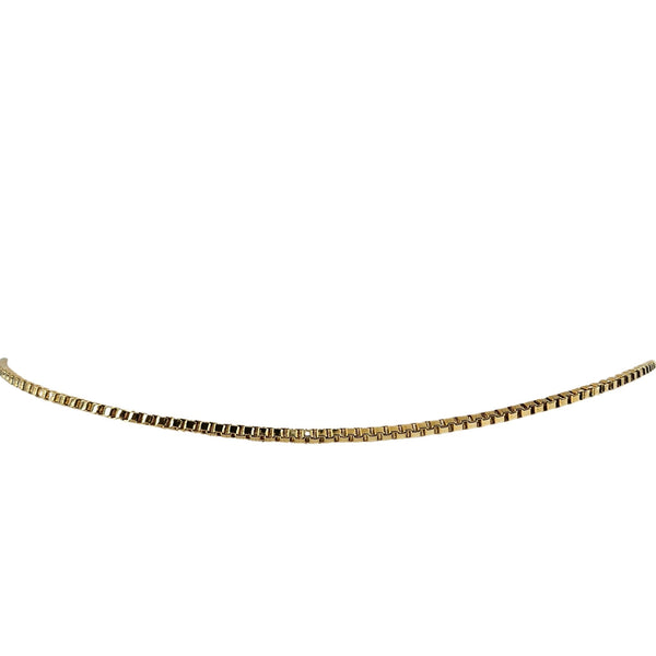 Gold-tone metal belt chain, flat curb links