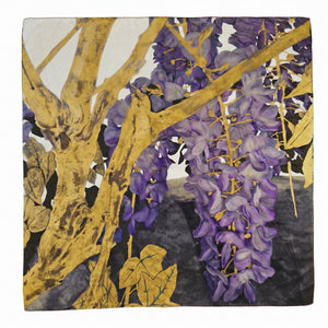 Purple Hydrangea Silk Scarf Large