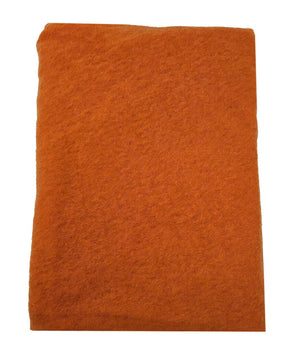 Orange cashmere scarf fabric swatch with plain knit texture
