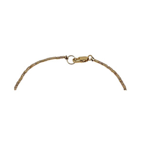 Gold-tone necklace chain with clasp and adjustable length loops