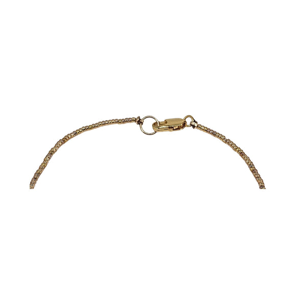 Gold-tone necklace chain with clasp and adjustable length loops