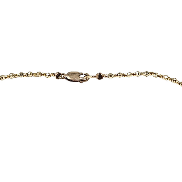 Gold necklace clasp and link chain connector