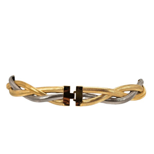 Vintage 1980s Gold/Silver Tone Braid Belt