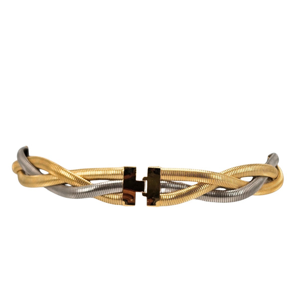 Vintage 1980s Gold/Silver Tone Braid Belt