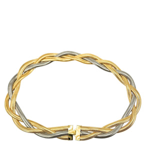 Vintage 1980s Gold/Silver Tone Braid Belt