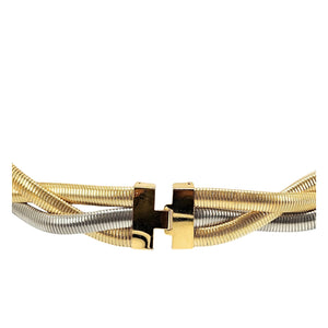 Vintage 1980s Gold/Silver Tone Braid Belt