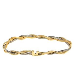 Vintage 1980s Gold/Silver Tone Braid Belt