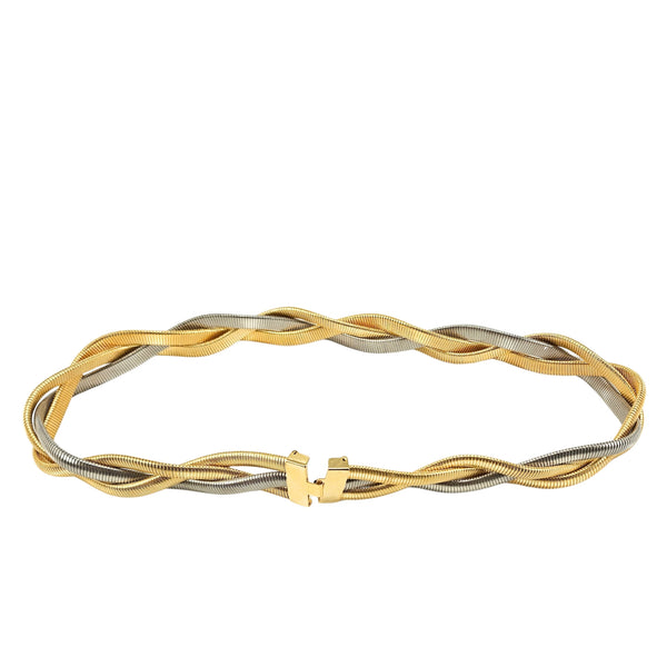 Vintage 1980s Gold/Silver Tone Braid Belt