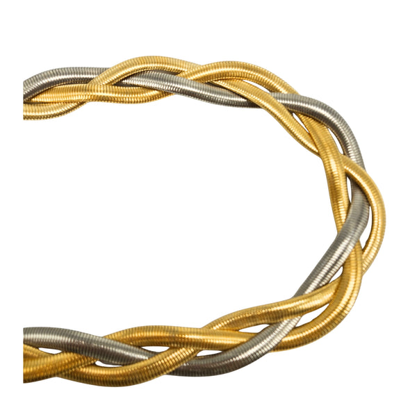 Vintage 1980s Gold/Silver Tone Braid Belt