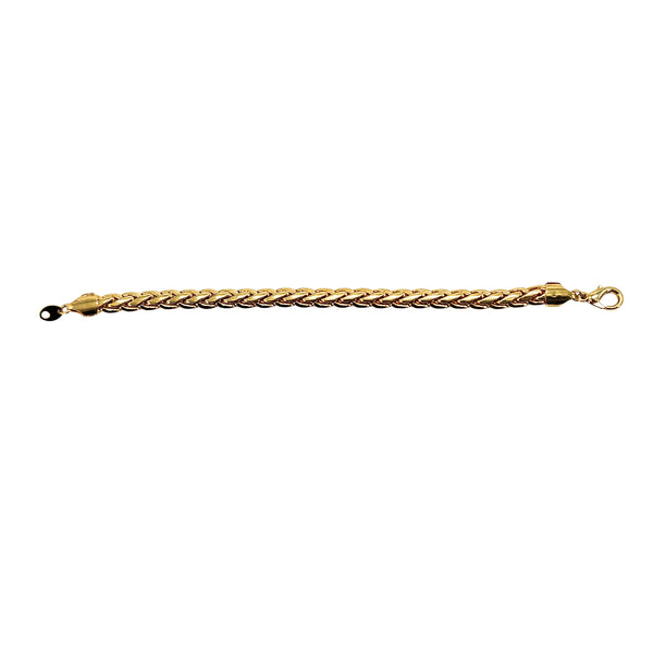 Vintage 1980s Gold Tone Braided Chain Bracelet