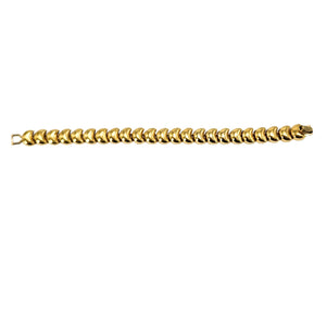 Vintage 1980s Gold Tone Crescent Link Bracelet
