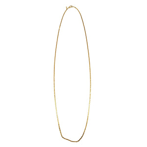 Vintage 1980s Gold Tone Flat Snake Link Necklace