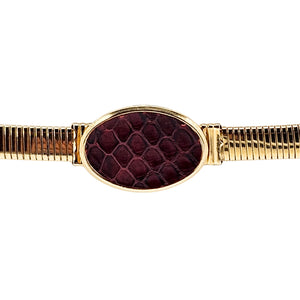 Vintage 1980s Gold Tone Cobra Mesh Stretch Belt