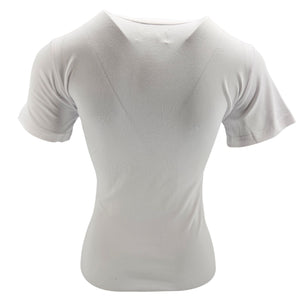 White crew-neck T-shirt, plain back view
