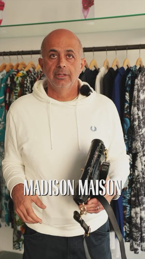 owner talking about the new croc bags from madison maison 