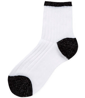 Alto Milano dojo socks, white with black speckled toe/heel and black cuff